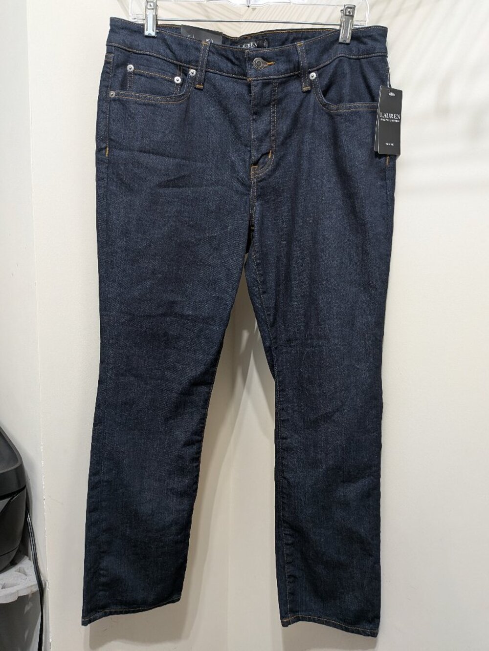 NWT LAUREN RALPH LAUREN SUPER STRETCH STRAIGHT-LEG JEANS 12P L27